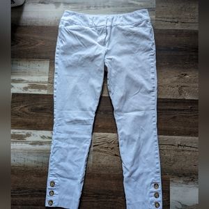 Petite Loft Sailor White Pants